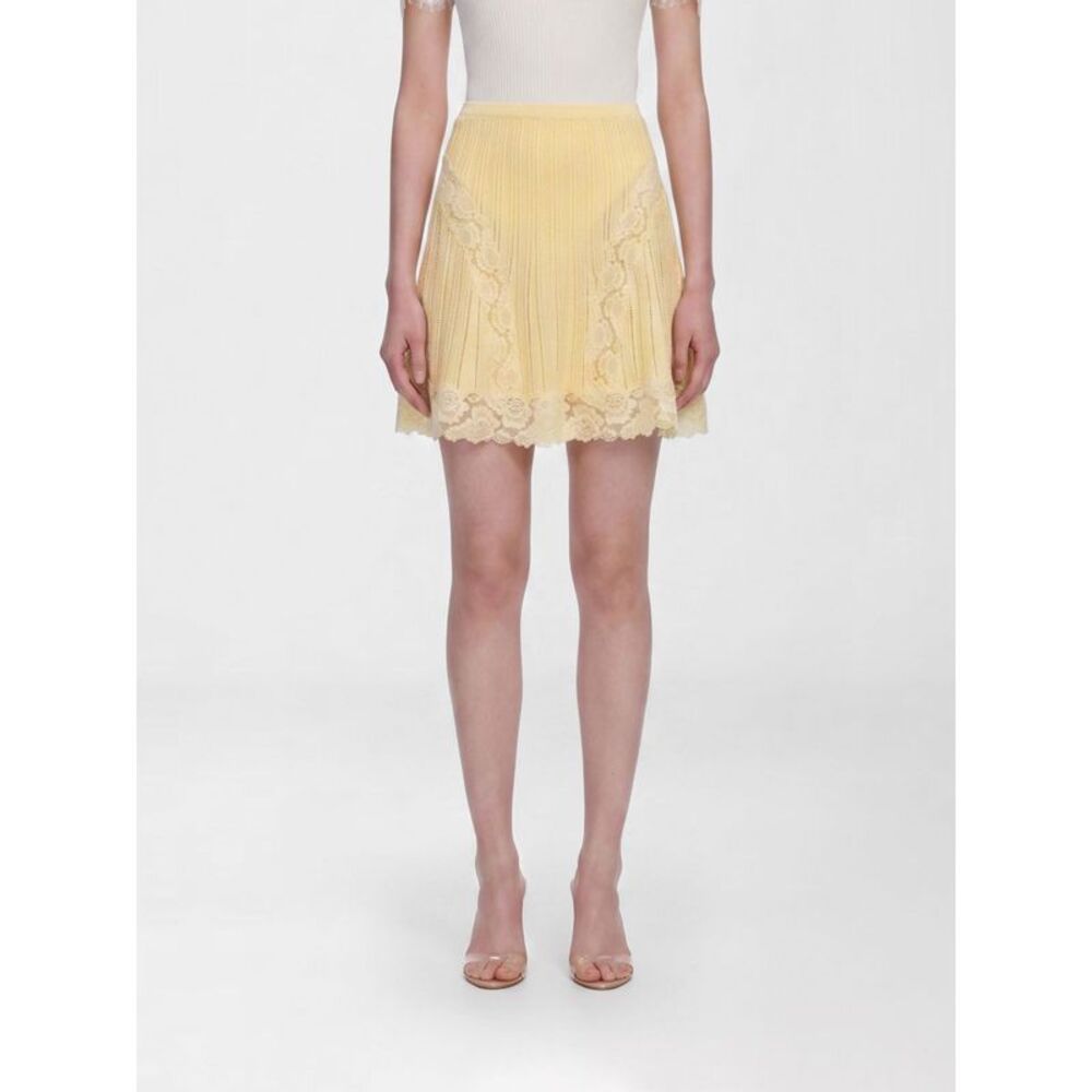 Self-Portrait Skirt Woman Yellow